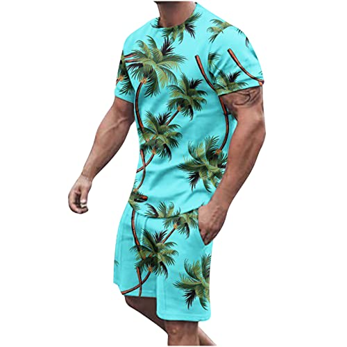 Herren 2 Teiliges Hawaii Set Palmen Blumen Print Kurzarm T-Shirts Kurze Hose Sommer Strand Outfit Party Blumenmuster Floral Freizeithemd Kurzarm Trainingsanzug Set Für Urlaub Sport Anzug Herren 2 Teiliges Hawaii Set Palmen Blumen Print Kurzarm T-Shirts Kurze Hose Sommer Strand Outfit Party Blumenmuster Floral Freizeithemd Kurzarm Trainingsanzug Set Für Urlaub Sport Anzug von YAOJIWANG