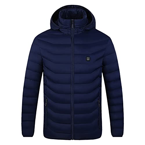 YAOJIWANG 2024 Beheizte Jacke Unisex Sale,Elektrische Heizjacke mit 3 Temperaturstufen,11 Graphen Heizelementen Warme Jacke USB Beheizbare Kapuzenjacke Motorrad Wandern Skifahren Camping Outdoorjacke von YAOJIWANG
