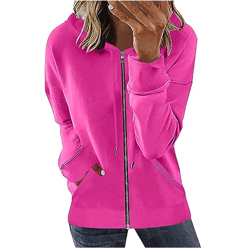 YAOJIWANG Rollkragenpullover damenKapuzenjacke Damen Sweatjacke Zip up Hoodie Einfarbige Herbst Winter Hooded Blouse Mantel Tops Offene Front Strickpullover Hemdjacke Sweatshirt Jacke von YAOJIWANG