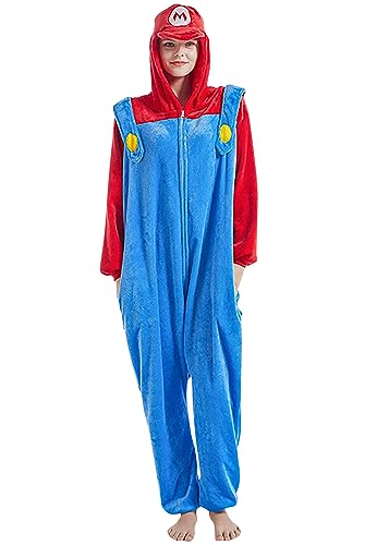 YAOMEI Erwachsene Jumpsuits, 2020 Kostüm Tier Kostüm-Anzug Onesie Nachthemd Schlafanzug Kapuzenpullover Nachtwäsche Cosplay Karton 3D Kigurumi Fastnachtskostuem Halloween von YAOMEI