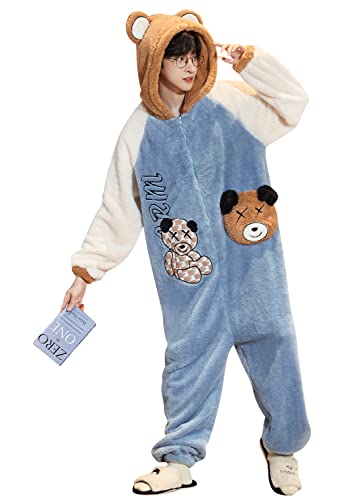 YAOMEI Erwachsene Unisex Jumpsuits, Kostüm Tier Kostüm-Anzug Onesie Nachthemd Schlafanzug Kapuzenpullover Nachtwäsche Cosplay Karton 3D Kigurumi Fastnachtskostuem Party Halloween von YAOMEI