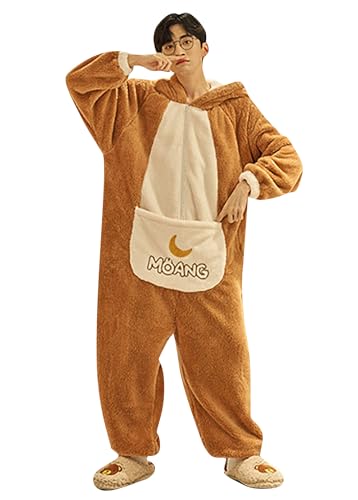 YAOMEI Erwachsene Unisex Jumpsuits, Kostüm Tier Kostüm-Anzug Onesie Nachthemd Schlafanzug Kapuzenpullover Nachtwäsche Cosplay Karton 3D Kigurumi Fastnachtskostuem Party Halloween von YAOMEI