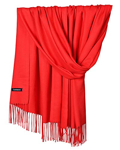 YAOMEI Unisex Damen Herren Schal Schlauchschal, 2018Winter Feinstrick Halstücher Stolen Umschlagtücher Schal Warmes Halstuch (78.74 * 27.56 Zoll (200cm * 70cm), Rot) von YAOMEI