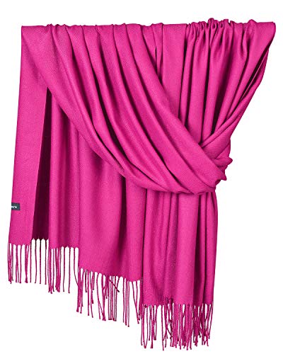 YAOMEI Unisex Damen Herren Schal Schlauchschal, 2018Winter Feinstrick Halstücher Stolen Umschlagtücher Schal Warmes Halstuch (78.74 * 27.56 Zoll (200cm * 70cm), Rose) von YAOMEI