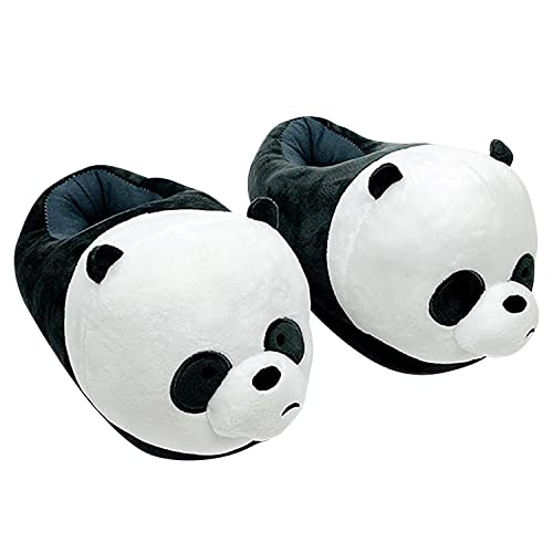 YAOMEI Unisex Hausschuhe Kinder Junge Mädchen, 3D Einhorn Weiche Pantoffeln Plüsch Krabbelschuhe Babyschuhe Winter Slippers (Panda, little_kid, one_size, alpha, eu_footwear_size_system, medium) von YAOMEI