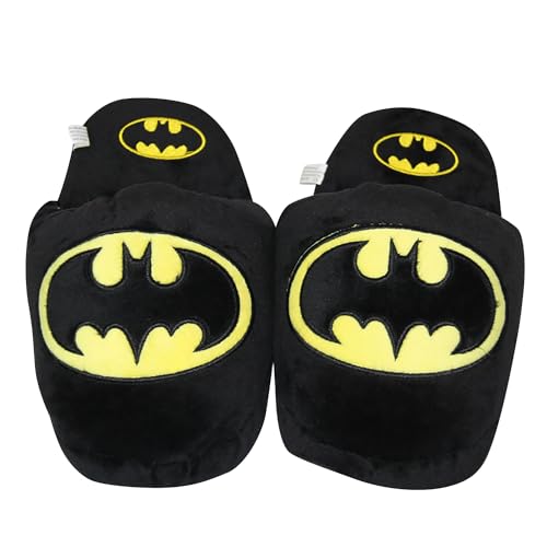 YAOMEI Unisex Hausschuhe Kinder Junge Mädchen, Weiche Pantoffeln Plüsch Krabbelschuhe Babyschuhe Slippers (Batman, Grundschulkind, Damen, Einheitsgröße, Alphanumerisch, EU Schuhgrößensystem, M) von YAOMEI