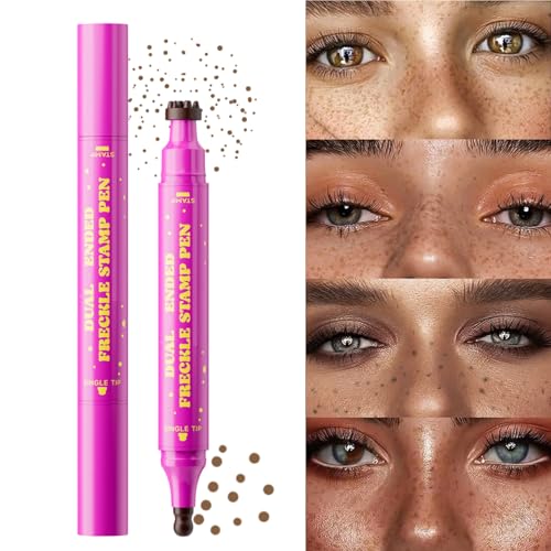 YAOPIU Falsche Sommersprossen Stift | 2.8 ml Wasserdichter Fleckenstempel | Langlebiges Doppelkopf-Make-up-Tool Für Frauen Halloween Spezialeffekt Alltag von YAOPIU