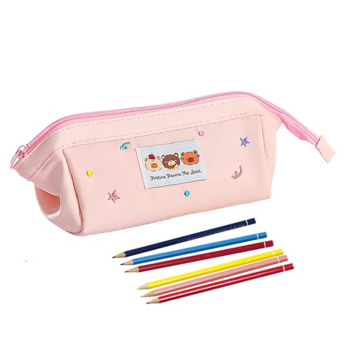 YAOPIU Süßes Stifteetui Ästhetik - Bären Stiftebeutel Aufbewahrungstasche | Schreibwarenhalter Federtasche Für Stifte Unisex Schüler Kinder Reise Schule Uni von YAOPIU