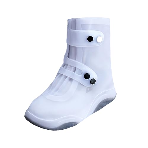 1 Paar Tragbarer Regenüberschuhe Herren Damen Schuhüberzieher Wiederverwendbare Schuhschutz Wasserdichte Überschuhe mit Antirutschsohle Outdoor Rutschfester Schuhüberzieher für Regen Schneetag C L von YAOTT