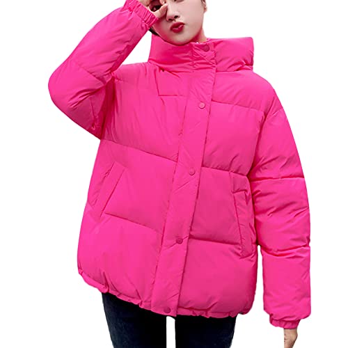 YAOTT Damen Jacke Puffer Jacket Cropped Winterjacke Warm Kurz Jacke Mantel Steppjacke Übergangsjacke Gesteppt Steppmantel mit Kapuze Winddichte Outdoorjacke Stil G XL von YAOTT