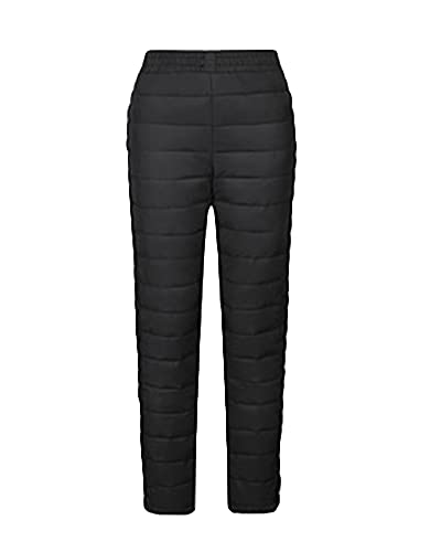 YAOTT Damen isolierte Thermohose lässig Elegante Outdoor Schneehose Winter Warme Gänse Daunenhose Ultraleichte Schneehose Kompressions-Daunenhose Outdoor Camping Isolierte Hose Schwarz 4XL von YAOTT