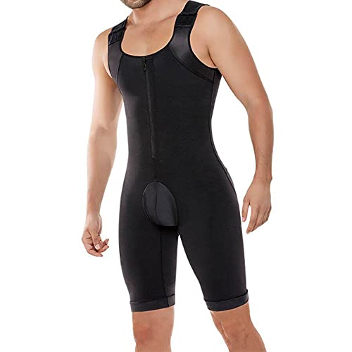 YAOTT Herren Bauchweg Unterhose Bauchkontrolle Shapewear Schlankheits Body Bodysuit Männerbody Kurzarm Unterhemd Hohe Taille Body Shaper Boxershorts Figurformend Unterwäsche Nahtlose Jumpsuit von YAOTT