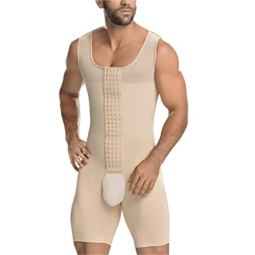 YAOTT Herren Bauchweg Unterhose Bauchkontrolle Shapewear Schlankheits Body Bodysuit Männerbody Kurzarm Unterhemd Hohe Taille Body Shaper Boxershorts Figurformend Unterwäsche Nahtlose Jumpsuit von YAOTT