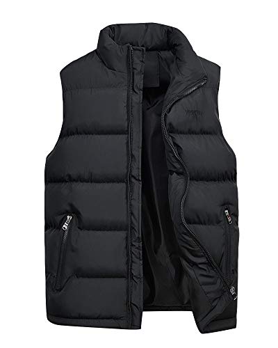 YAOTT Herren Leicht Steppweste Funktionsweste Outdoor Freizeit Ärmellose Jacke Bodywarmer Schwarz M von YAOTT