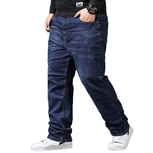 YAOTT Thermojeans Herren Thermohose Schneehose Gefütterte Winterhose Winterjeans mit Fleece Dicke Winter Jeans/Jeanshose Stretch Übergröße Denim Lange Jeanshose Freizeithose,Blau,42W von YAOTT