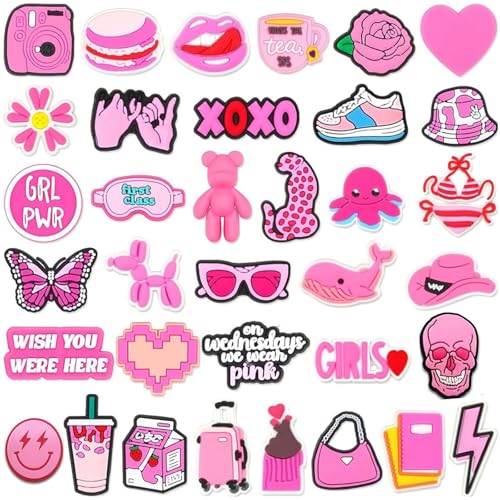 YAOYYG 36 Pcs Schuh Charms Für Clogs, PVC Shoe Charms, Karikatur Schuhanstecker, Schuh-Charm Für Kinder, Dekorative Schuhaccessoires, Pink Barbie Serie YAOYYG 36 Pcs Schuh Charms Für Clogs, PVC Shoe Charms, Karikatur Schuhanstecker, Schuh-Charm Für Kinder, Dekorative Schuhaccessoires, Pink Barbie Serie von YAOYYG