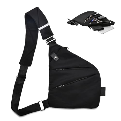 YAOZUP Diebstahlsichere Reisetasche, Diebstahlsichere Umhängetasche, Multi-Pocket Brusttasche für Damen und Herren, Anti Diebstahl Tasche, Diebstahlsichere Tasche für Wandern Joggen Radfahren von YAOZUP