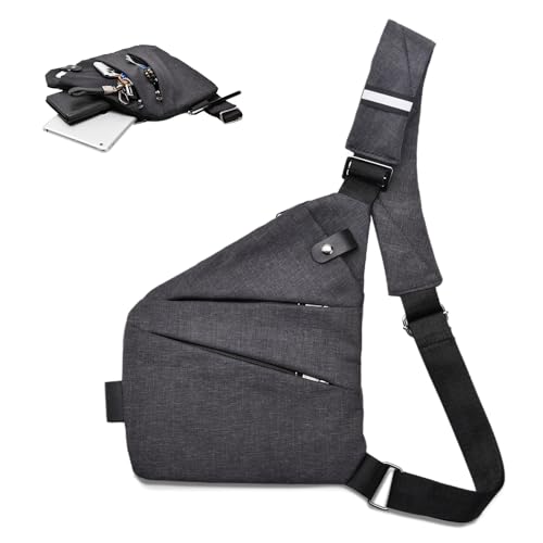 YAOZUP Diebstahlsichere Reisetasche, Diebstahlsichere Umhängetasche, Multi-Pocket Brusttasche für Damen und Herren, Anti Diebstahl Tasche, Diebstahlsichere Tasche für Wandern Joggen Radfahren von YAOZUP