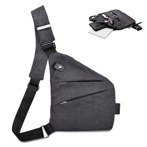 YAOZUP Diebstahlsichere Reisetasche, Diebstahlsichere Umhängetasche, Multi-Pocket Brusttasche für Damen und Herren, Anti Diebstahl Tasche, Diebstahlsichere Tasche für Wandern Joggen Radfahren von YAOZUP