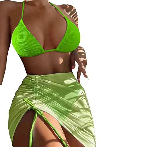 YAPAILANG Filigranes Damen-Badeanzug-Set mit Kordelzug, sexy Badeanzug, Strandmode, dreiteilig, modisch, einfarbig YAPAILANG Filigranes Damen-Badeanzug-Set mit Kordelzug, sexy Badeanzug, Strandmode, dreiteilig, modisch, einfarbig von YAPAILANG