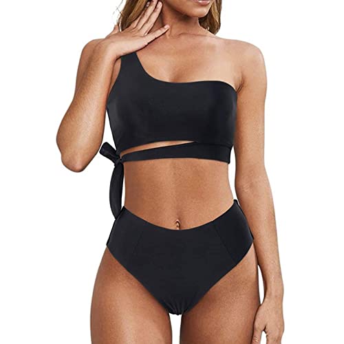 YAPAILANG Zweiteiliger Damen-Badeanzug, bedruckt, Ein-Schulter-Bikinis-Set, Schnürung, Badeanzug für Urlaub, Strandmode YAPAILANG Zweiteiliger Damen-Badeanzug, bedruckt, Ein-Schulter-Bikinis-Set, Schnürung, Badeanzug für Urlaub, Strandmode von YAPAILANG