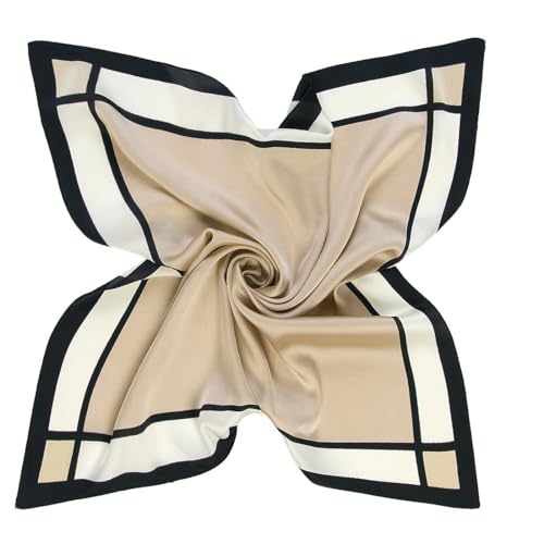 YAPKOLV Elegant Damen Seidentuch Quadratisches Halstuch Schal Karoschal Dekorative Accessories (60 * 60cm) von YAPKOLV
