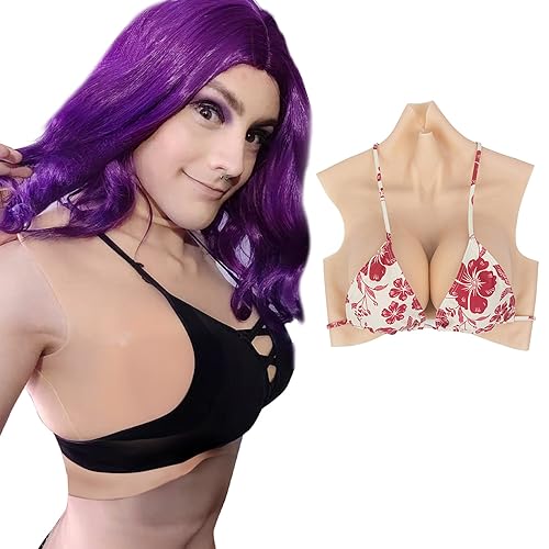 YAPOKCDS Silikon Brust Formen Brustplatte Fake Brüste Hoch Kragen Baumwollpolsterung Stil CDEG Cup Für Transgender Cosplayer YAPOKCDS Silikon Brust Formen Brustplatte Fake Brüste Hoch Kragen Baumwollpolsterung Stil CDEG Cup Für Transgender Cosplayer von YAPOKCDS