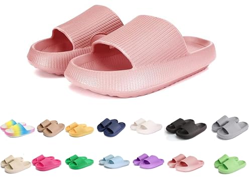 Badeschuhe Jungen Mädchen Badelatschen Original Slippers Badeschlappen Cloudyzz Schlappen Wolke Hausschuhe Unisex Kinder Home Slippers rutschfeste Pantoletten Sommer Garten Badelatschen Flip Flops von YAQUEKOU