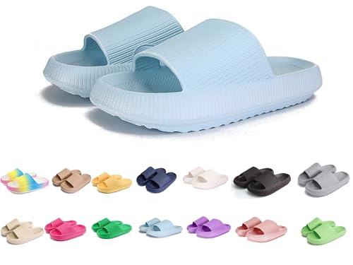 Badeschuhe Jungen Mädchen Badelatschen Original Slippers Badeschlappen Cloudyzz Schlappen Wolke Hausschuhe Unisex Kinder Home Slippers rutschfeste Pantoletten Sommer Garten Badelatschen Flip Flops von YAQUEKOU