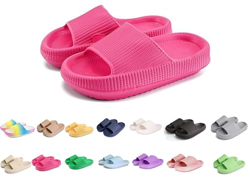 Badeschuhe Jungen Mädchen Badelatschen Original Slippers Badeschlappen Cloudyzz Schlappen Wolke Hausschuhe Unisex Kinder Home Slippers rutschfeste Pantoletten Sommer Garten Badelatschen Flip Flops von YAQUEKOU