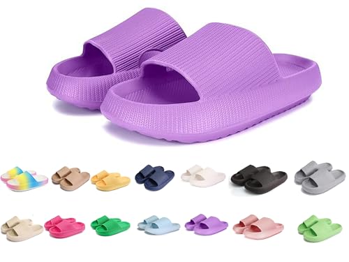 Badeschuhe Jungen Mädchen Badelatschen Original Slippers Badeschlappen Cloudyzz Schlappen Wolke Hausschuhe Unisex Kinder Home Slippers rutschfeste Pantoletten Sommer Garten Badelatschen Flip Flops von YAQUEKOU