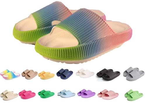 Badeschuhe Jungen Mädchen Badelatschen Original Slippers Badeschlappen Cloudyzz Schlappen Wolke Hausschuhe Unisex Kinder Home Slippers rutschfeste Pantoletten Sommer Garten Badelatschen Flip Flops von YAQUEKOU