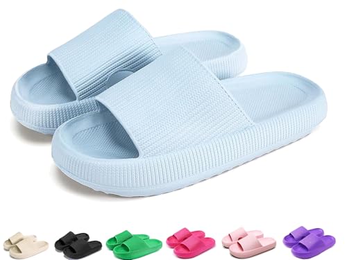 Badeschuhe Jungen Mädchen Badelatschen Original Slippers Badeschlappen Cloudyzz Schlappen Wolke Hausschuhe Unisex Kinder Homeslippers rutschfeste Pantoletten Sommer Garten Bade Sandalen Flip Flops von YAQUEKOU