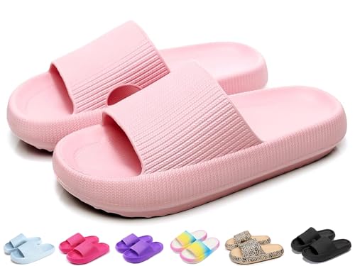 Badeschuhe Jungen Mädchen Badelatschen Original Slippers Badeschlappen Cloudyzz Schlappen Wolke Hausschuhe Unisex Kinder Homeslippers rutschfeste Pantoletten Sommer Garten Bade Sandalen Flip Flops von YAQUEKOU