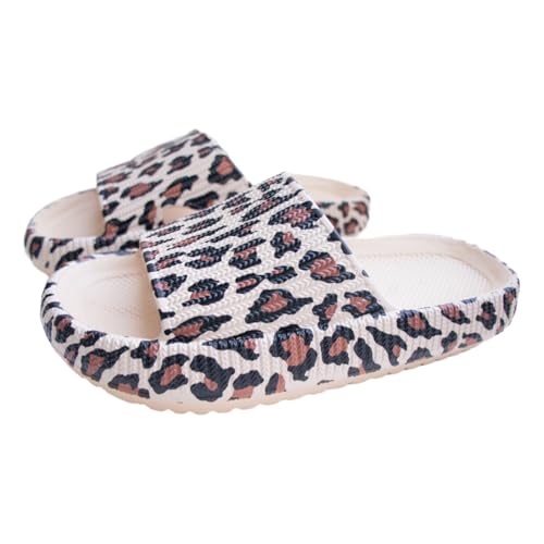 Badeschuhe Jungen Mädchen Badelatschen Original Slippers Leopard Wolken Slipper Badeschlappen Cloudyzz Schlappen Hausschuhe Kinder Erwachsene Home Slippers rutschfeste Pantoletten Strand Schwimmbad von YAQUEKOU