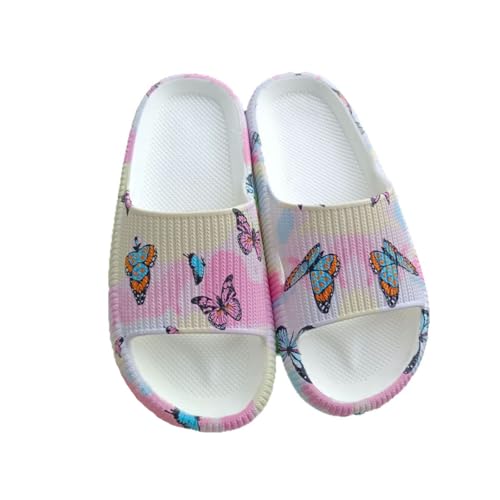 Badeschuhe Jungen Mädchen Badelatschen Original Slippers Leopard Wolken Slipper Badeschlappen Cloudyzz Schlappen Hausschuhe Kinder Erwachsene Home Slippers rutschfeste Pantoletten Strand Schwimmbad von YAQUEKOU