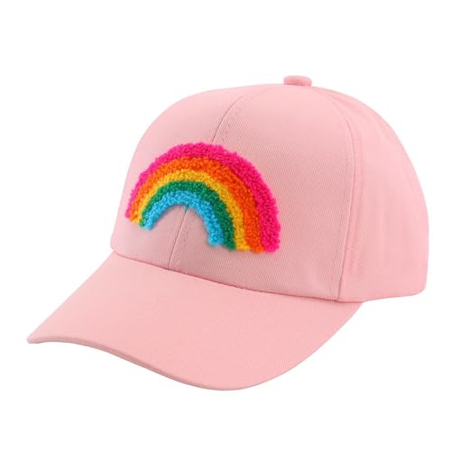 Cap Kinder Mädchen Kappe Verstellbarer Snapback Regenbogen Baseballkappe Leopard Baseball Cap Sonnenhut Kinder Basecap Schirmmütze Mädchen (DE/NL/SE/PL, Alter, 3 Jahre, 10 Jahre, Regenbogen 1) von YAQUEKOU