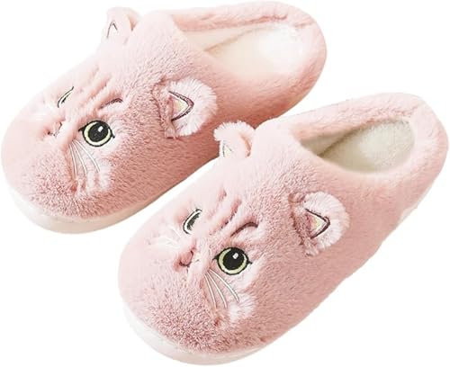 Hausschuhe Damen Plüsch Pantoffeln Warme Schuhe Herbst und Winter Slippers Bequem Rutschfest Hausschlappen Für Damen (Rosa, Erwachsene, Damen, 34, Numerisch (von/bis), EU Schuhgrößensystem, 35, M) von YAQUEKOU