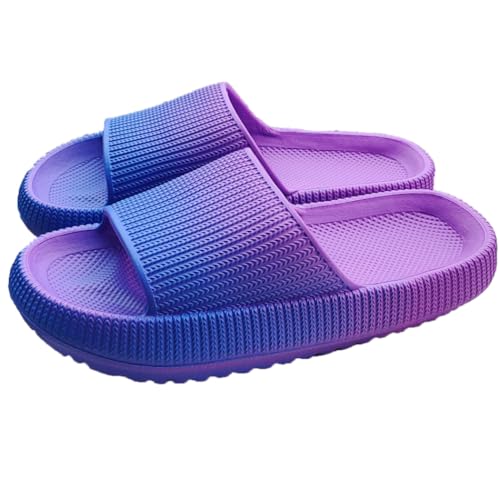 YAQUEKOU Badeschuhe Herren Damen Cozislides Original Slippers mit Farbverlauf Wolke Schlappen Super Weich rutschfest Badelatschen Hausschuhe Sommer Pantoletten Badeschlappen Flip Flops von YAQUEKOU