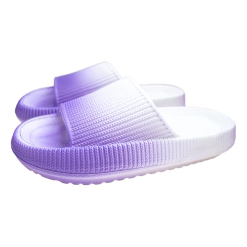 YAQUEKOU Badeschuhe Herren Damen Cozislides Original Slippers mit Farbverlauf Wolke Schlappen Super Weich rutschfest Badelatschen Hausschuhe Sommer Pantoletten Badeschlappen Flip Flops von YAQUEKOU