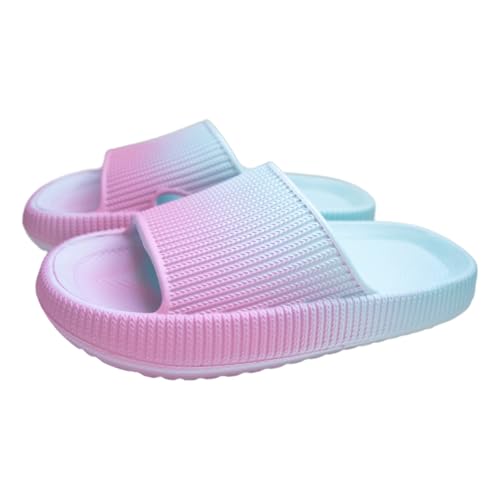 YAQUEKOU Badeschuhe Herren Damen Cozislides Original Slippers mit Farbverlauf Wolke Schlappen Super Weich rutschfest Badelatschen Hausschuhe Sommer Pantoletten Badeschlappen Flip Flops von YAQUEKOU