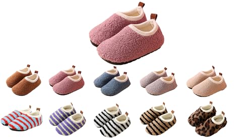 YAQUEKOU Hausschuhe Kinder Junge Mädchen Pantoffeln Winter Warm Slippers Leicht Rutschfest Kinder Hausschuhe (B, Grundschulkind, 30, Numerisch (von/bis), EU Schuhgrößensystem, 31, M) von YAQUEKOU