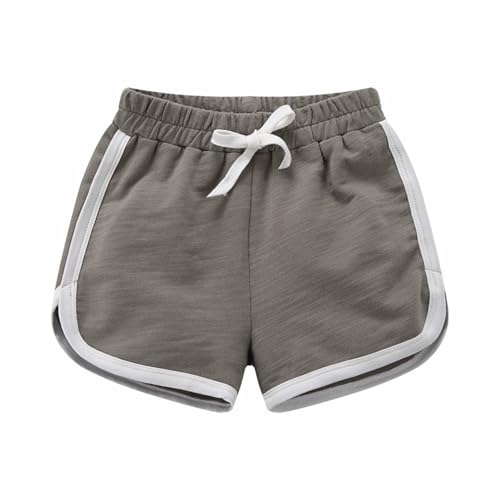 YAQUEKOU Kurze Hose Mädchen Jungen Kurze Sporthose Baumwolle Shorts für Kinder Kurze Hosen Teenager Mädchen Radlerhose Sommer Gym 2-15 Jahre ﻿ (DE/NL/SE/PL, Alter, 4 Jahre, 5 Jahre, Regular, Grau) von YAQUEKOU
