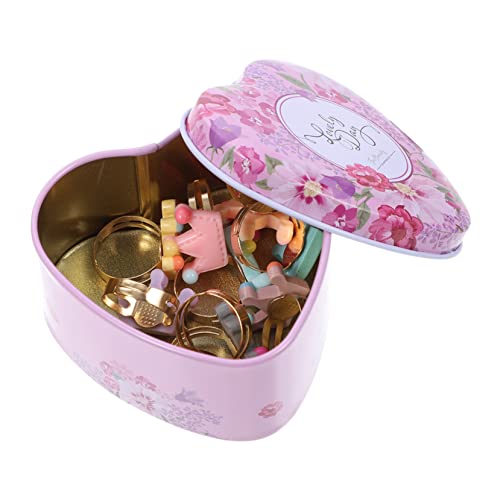 YARNOW 1 Satz Teiliges Schmuckset Mit Krone Verstellbare Ringe Für Mädchen Für Neujahr Kindergeburtstage Und Feiertage 10 Stück von YARNOW