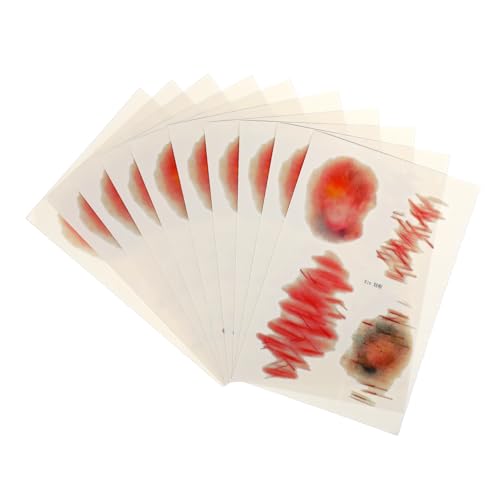 YARNOW 10 Blatt Temporäre Narben Tattoos Hautfreundlich Realistische Fake Wunden Aufkleber Für Halloween April Fools und Kostüm Zubehör von YARNOW