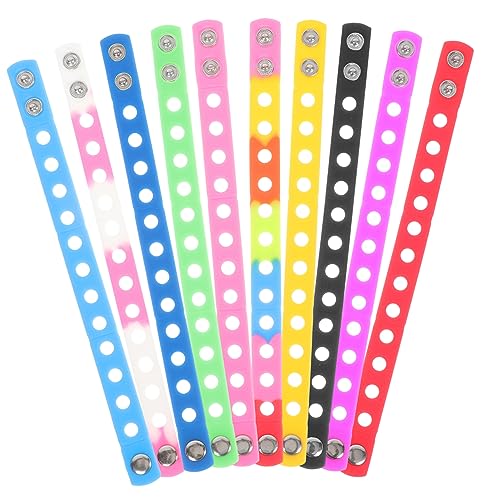 YARNOW 10stücke Silikonarmband Verstellbares Armband Für Junge Mädchen Dekoratives Armband Silikonarmband Verstellbares Für Junge Mädchen Dekoratives von YARNOW