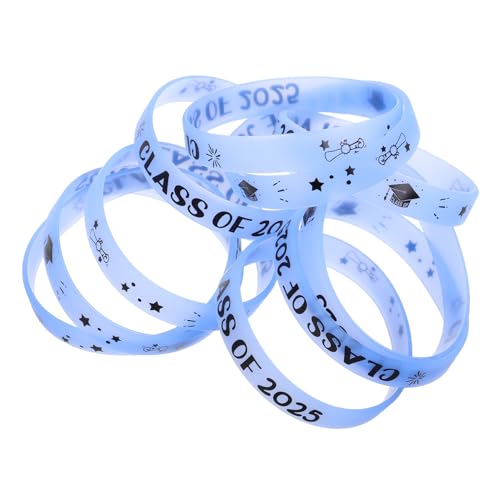 YARNOW 10stücke Silikonarmbänder Für Jahrgang Wiederverwendbare Abschlussarmbänder Schulabschlussarmbänder Aus Silikon Dekorative Armbänder Für Abschlussfeiern von YARNOW