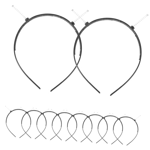 YARNOW 10pcs Halbfeindierte Zahnhirnbänder Feder Haarverschlüsse Herzustellen, Die Kunststoff-zahnkopfbänder Für DIY Bopper-haarverschlüsse Machen von YARNOW
