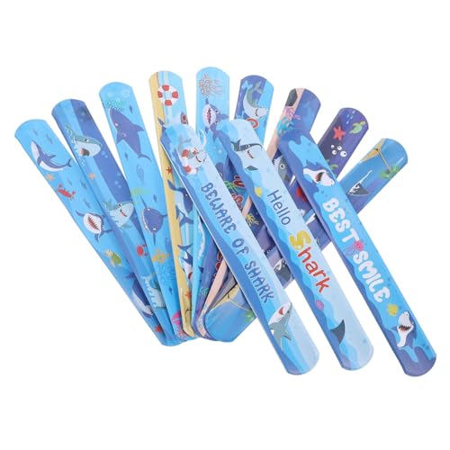 YARNOW 12 Stück Meeresbewohner Stil Schlag Armbänder Cartoon Snap Armbänder Für Junge Mädchen Handgelenk von YARNOW