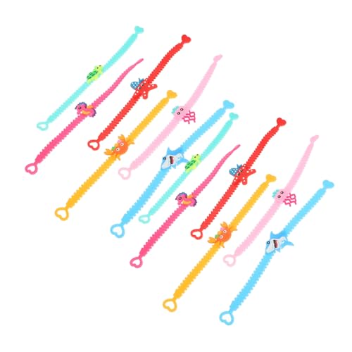 YARNOW 12Stücke Verstellbare Cartoon Armbänder mit Meerestieren Süßes Handgelenkdekor aus Langlebig und Angenehm für Partys von YARNOW